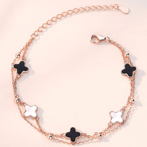 Onyx Bracelet - Rose Gold
